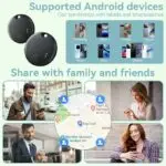 Air Tracker Android, 4 Traceur Localisateur D’Objets Bluetooth, Smart Tracker Tag Fonctionne avec l’app Google Localiser (Uniquement Android), Smart Traceur Tag pour clés, Bagages – Image 3