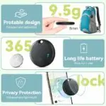 Air Tracker Android, 4 Traceur Localisateur D’Objets Bluetooth, Smart Tracker Tag Fonctionne avec l’app Google Localiser (Uniquement Android), Smart Traceur Tag pour clés, Bagages – Image 4