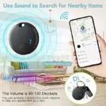 Air Tracker Android, 4 Traceur Localisateur D’Objets Bluetooth, Smart Tracker Tag Fonctionne avec l’app Google Localiser (Uniquement Android), Smart Traceur Tag pour clés, Bagages – Image 2